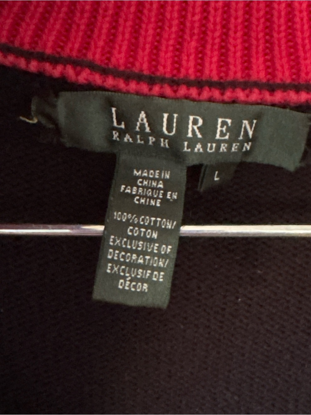 Half-Zip Black Ralph Lauren Sweater with Embroidered Crest - Picture 5 of 6